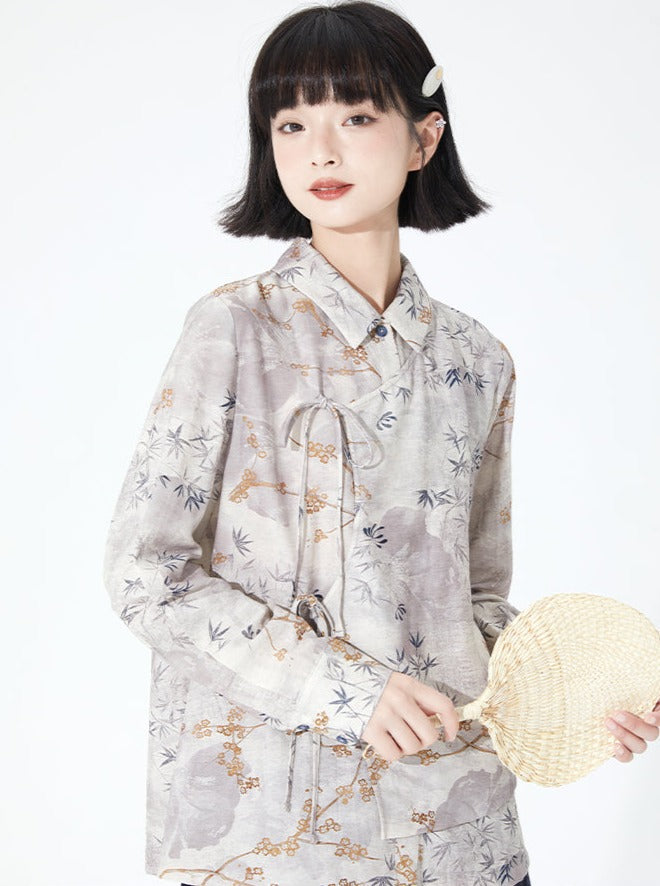 Retro China Design Blouse