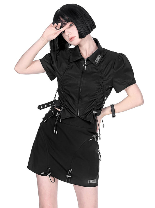 Jupe à cordon métallique punk