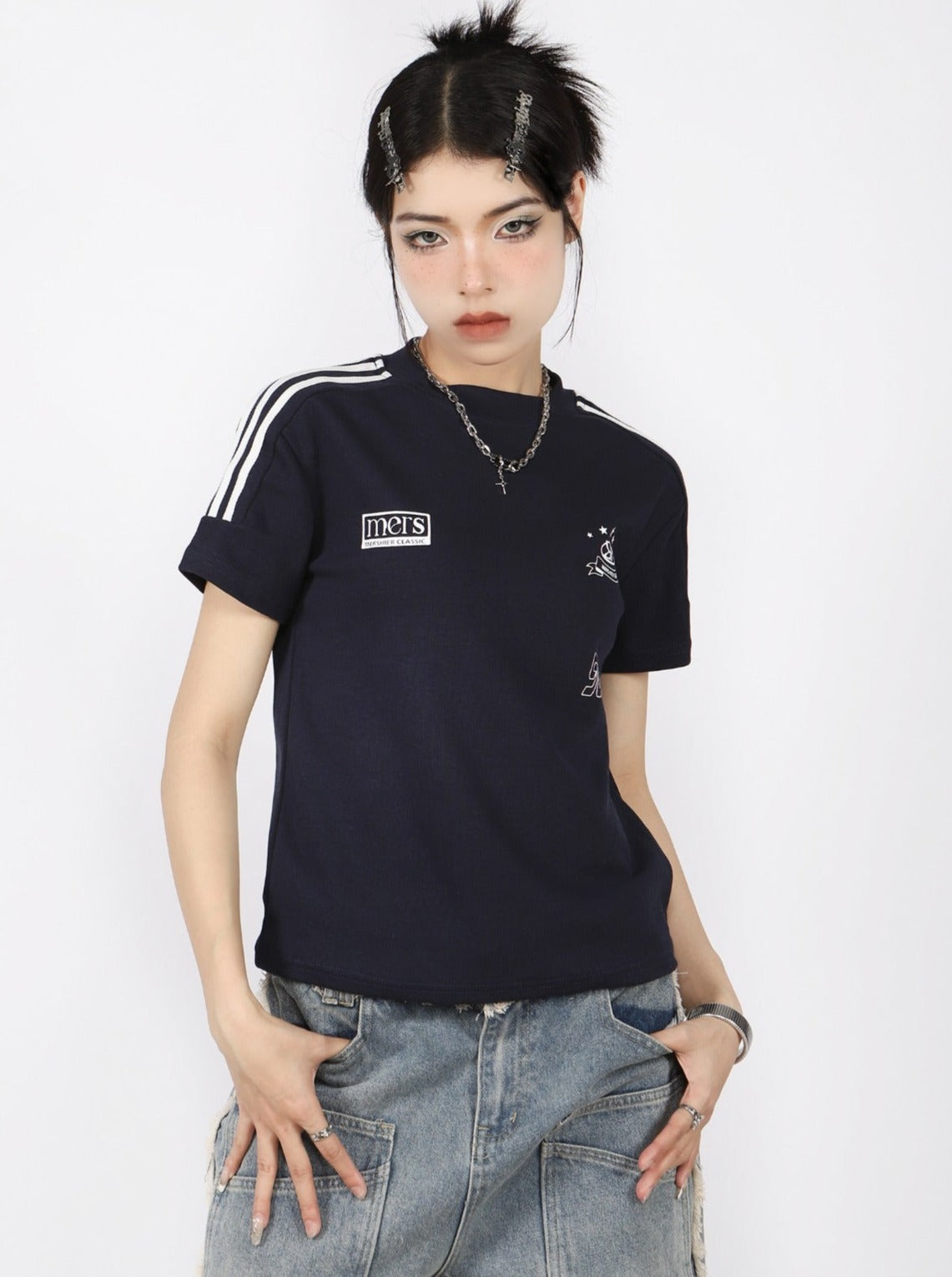 American retro sports style polo tops