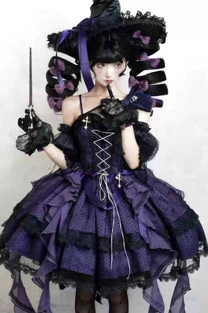 [Reservation deadline on October 17] Witch Heart Cross
Irregular Dress + Witch Hat + Hairband