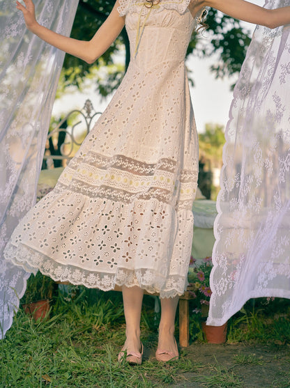 Cotton Lace Long Dress