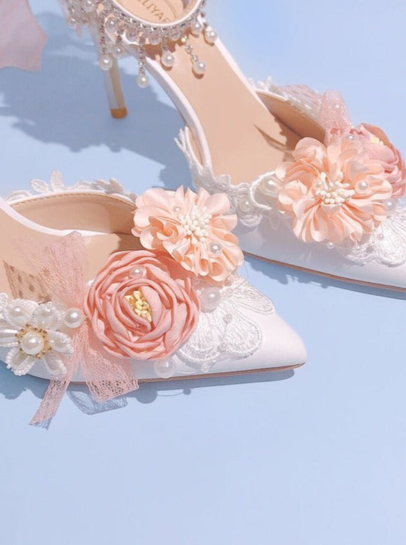 Pearl Rhinestone Heel