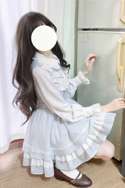 Doll Ruffle Collar Pastel Dress