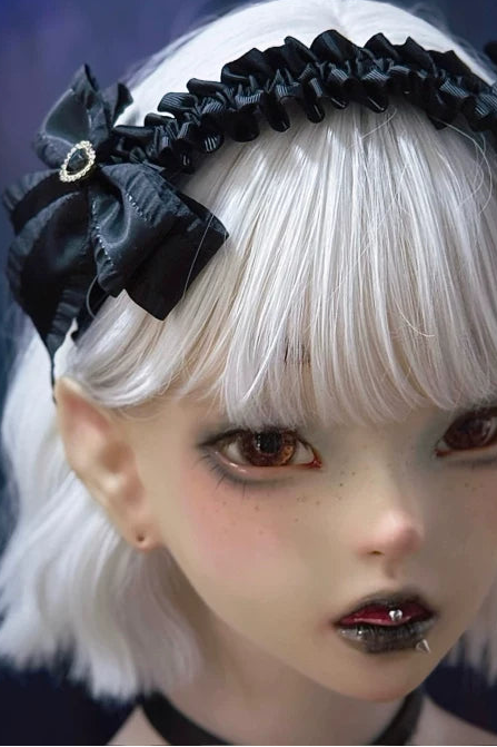 リボンレザーレースヘッドバンド