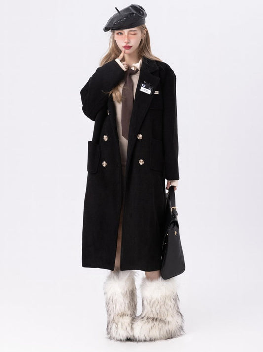 College Long Wool Coat