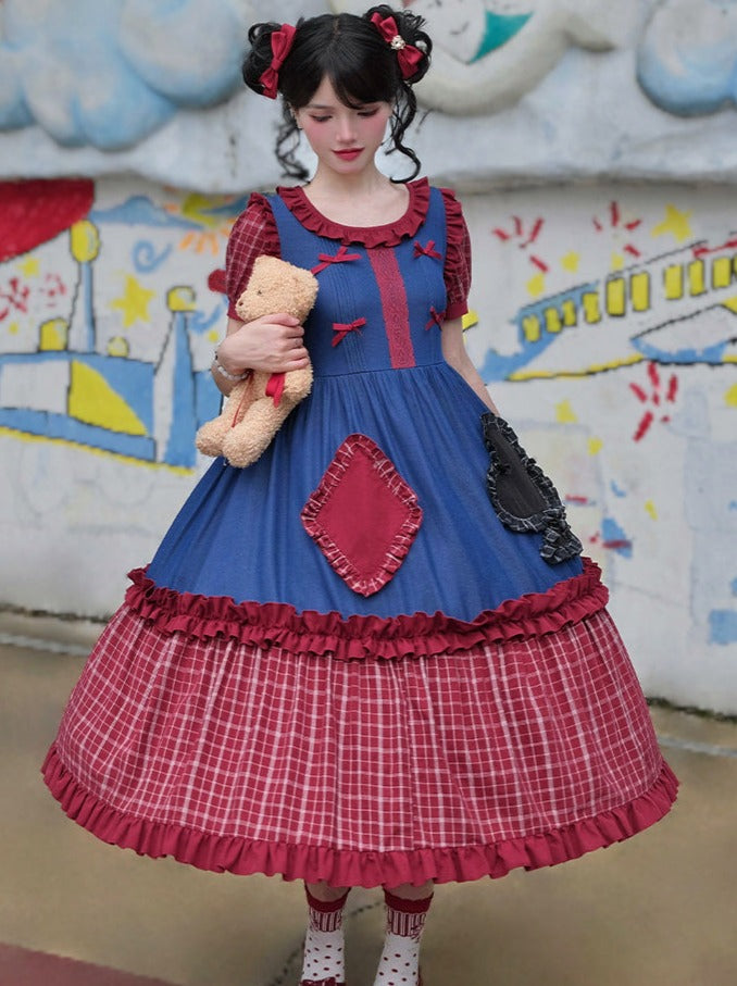 [Reservations] Loose Red Blue Country Dress