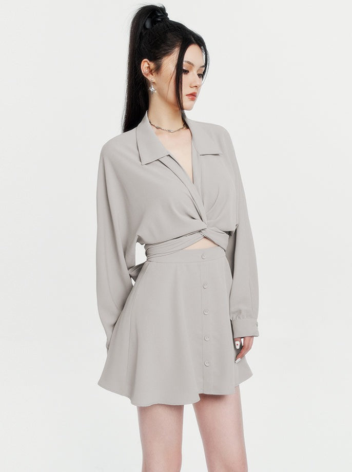 Waist Mode Shirt Dress