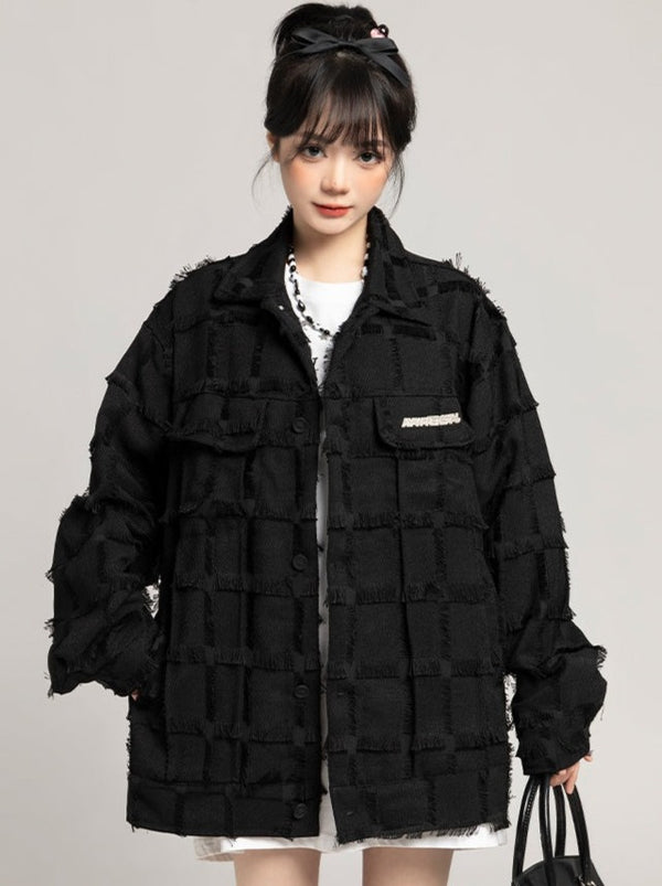 Dark Check Over Jacket