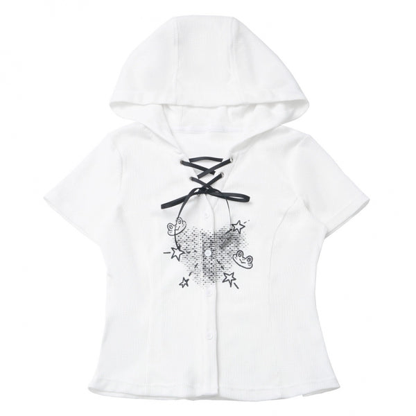 サブカルカップルトップス＋フードトップス＋スカート＋ハーフパンツ＋レッグウォーマー