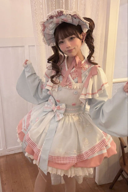 【12月6日予約締切】チャイナロリータエンブロイダリーメイドドレスセット＋ボンネット