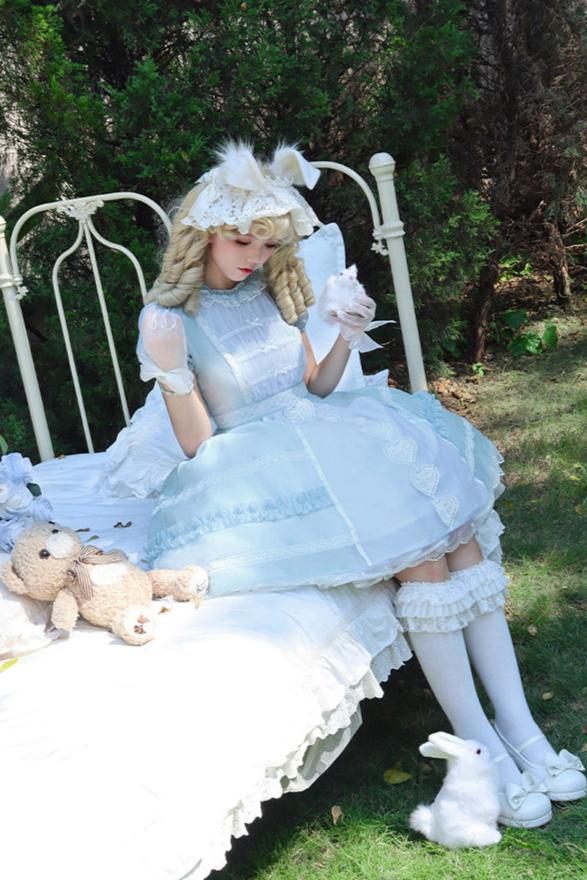 Sweet Doll Frill Ribbon Lolita Dress + Mini Ribbon Sleeves