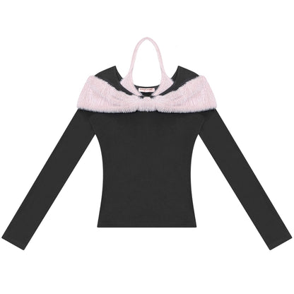 プラッシュボウホルタートップ