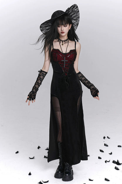 スリットキャミソールドレス＋シアートップス