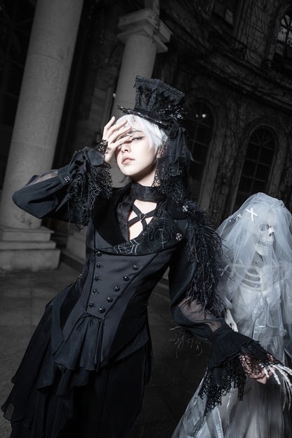 [Deadline for reservations: February 23] Horror House Spider Web Gothic Deep V Shirt