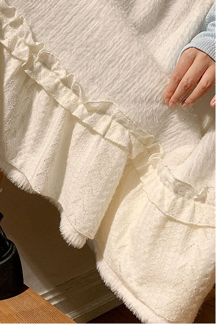 レトロフリルラインドフレアスカート