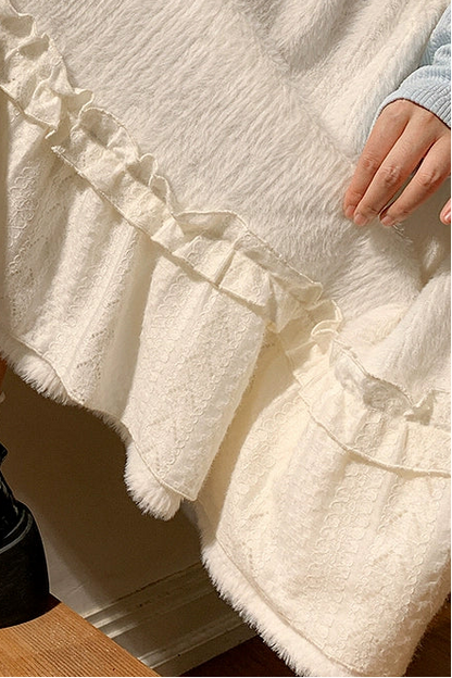 レトロフリルラインドフレアスカート