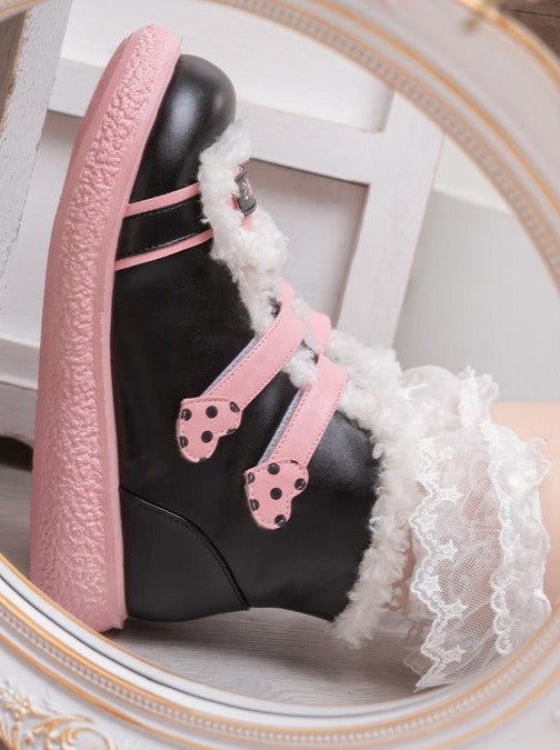 Lolita Sweet Round Toe Martin Boots