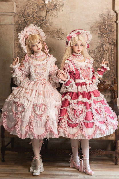 【2月22日予約締切】アンティークベリーローズロマンティックファンタジーロリータショートドレス