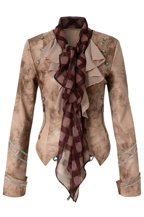 レトロパンクシフォンマーブルトップス