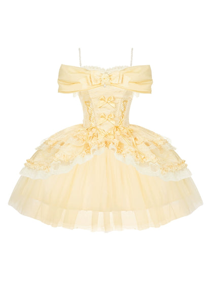 Flower Sweet Mesh Corset Lolita Setup