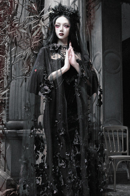 Thriller Gothic Hooded Cape Jacket