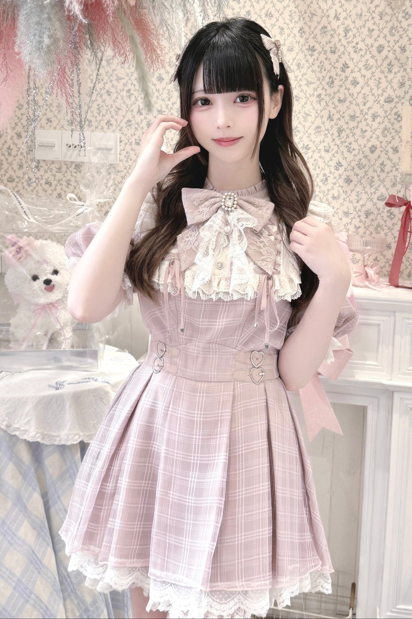 【予約商品】スイートチェック量産型ワンピース