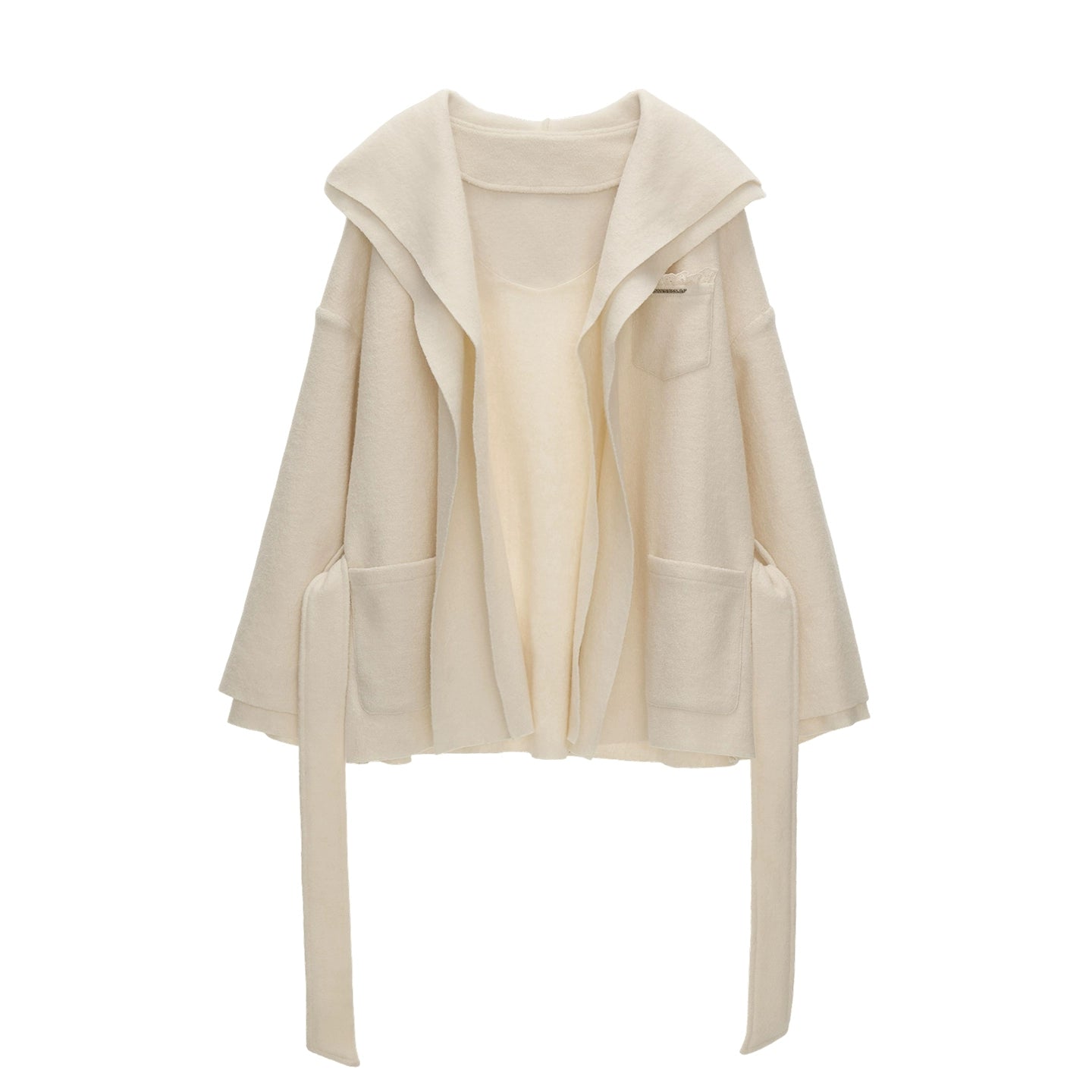 ダブルレイヤードファーシュリムドコート