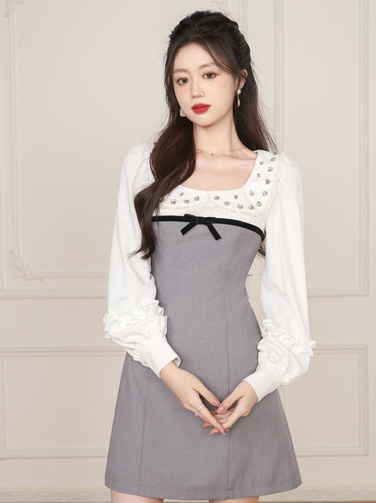 ダイヤモンドドールカラーリボンワンピース