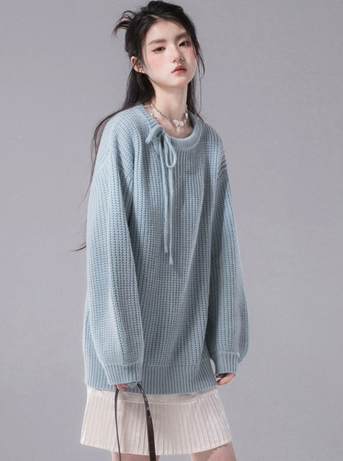 Lake Green Neck Drop Pullover