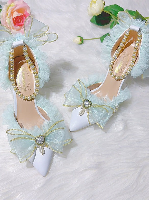 Lolita Princess Ribbon High Heel