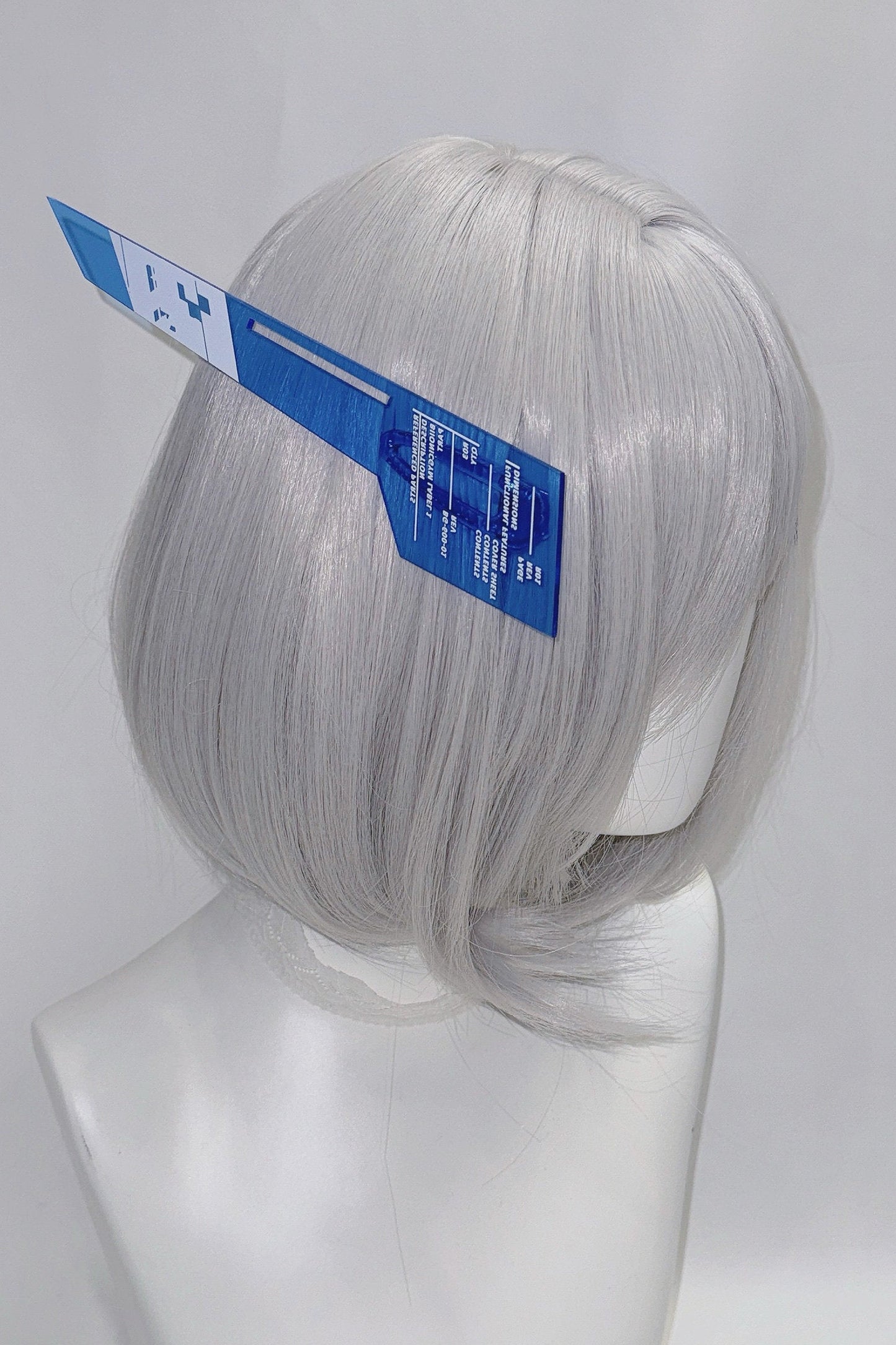 Große Haarspangen im mechanischen Digital-Glitch-Stil