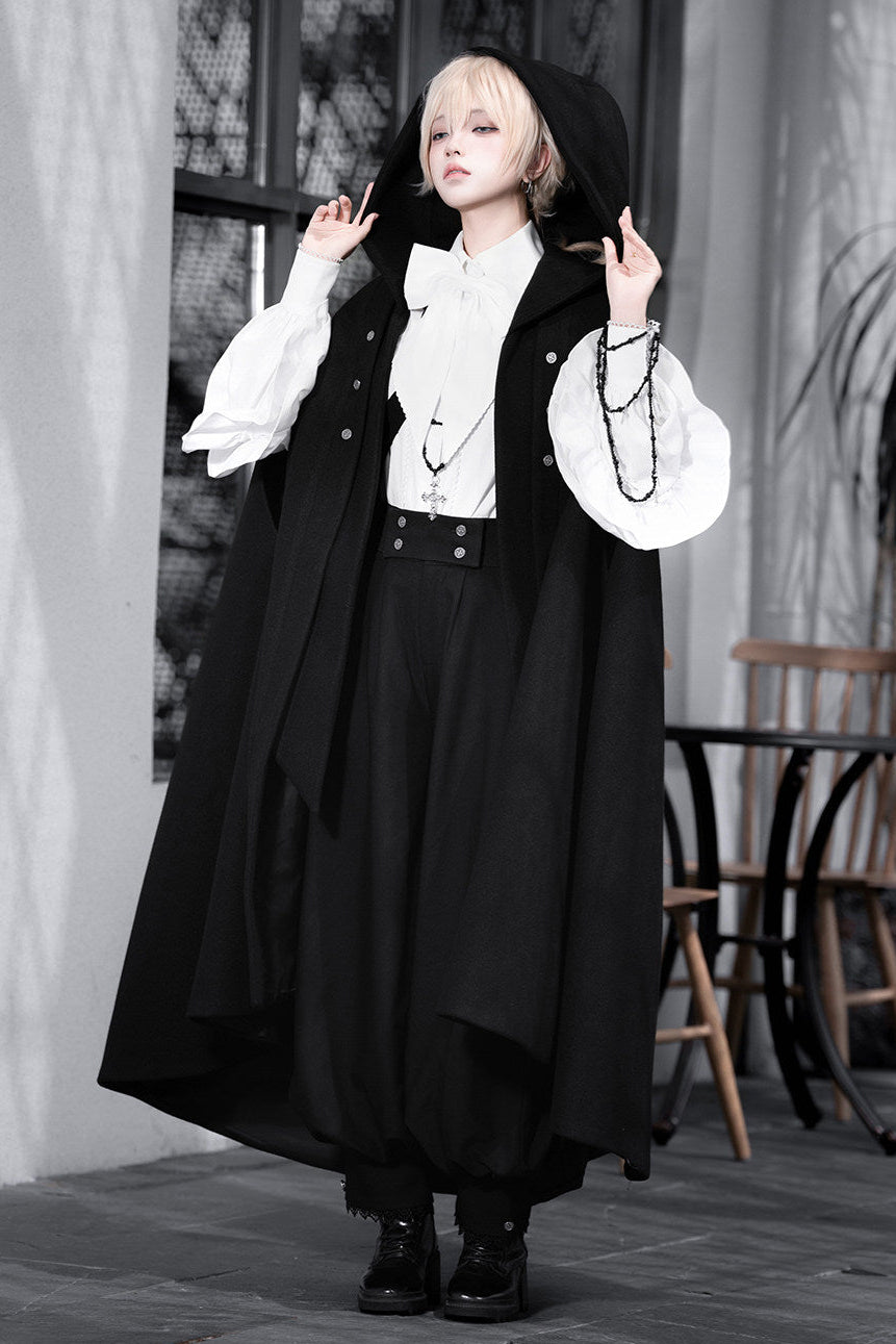 Elegant Oversized Cape Shirt and Trousers Set-Up