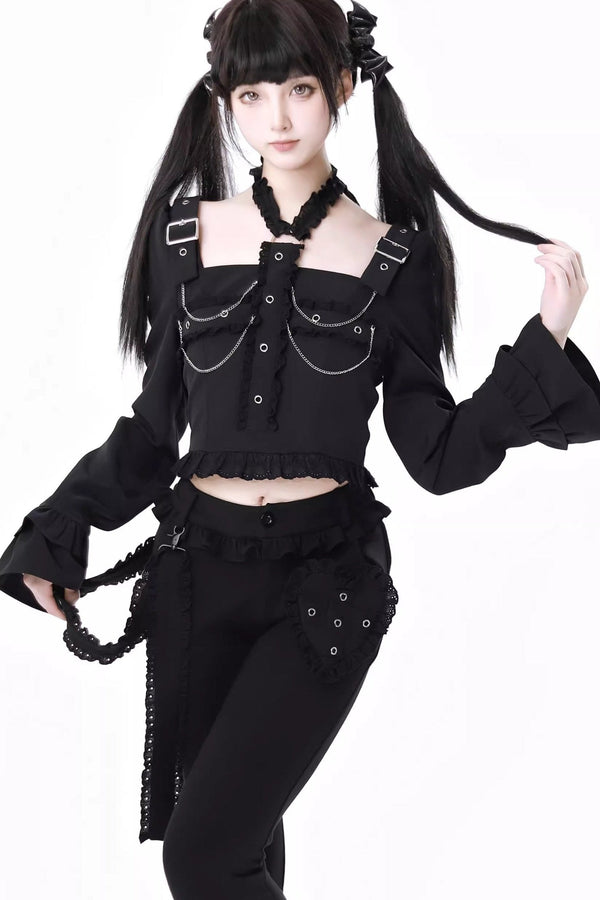 Subculture Black Drape Suit Set