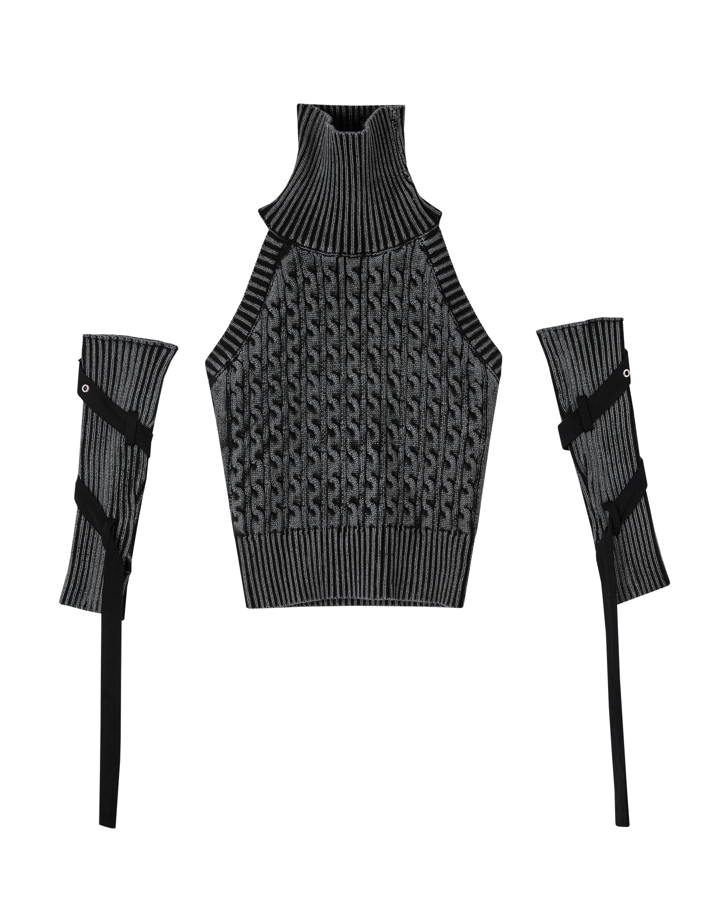 ダークパンクスリムニットベスト