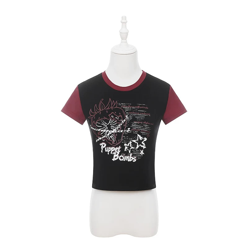 [Pre-Order] Subculture Dark Kawaii Punk T-Shirt + Skirt