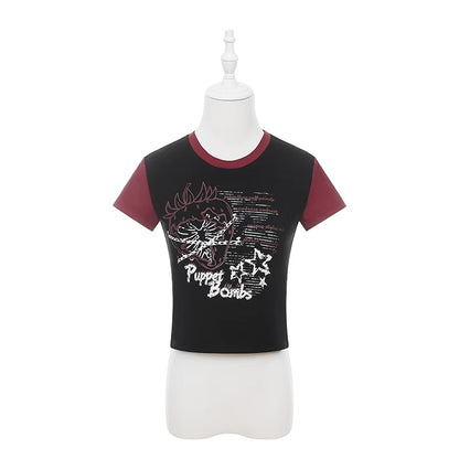 [Pre-Order] Subculture Dark Kawaii Punk T-Shirt + Skirt
