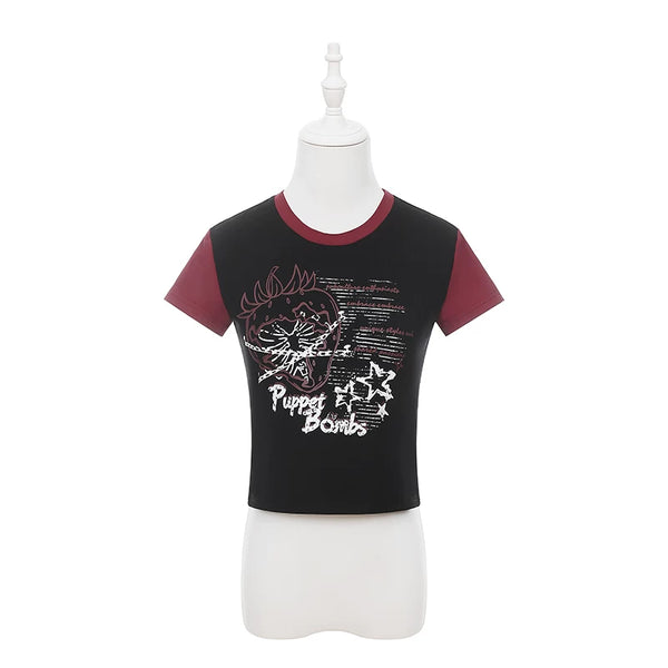 [Pre-Order] Subculture Dark Kawaii Punk T-Shirt + Skirt