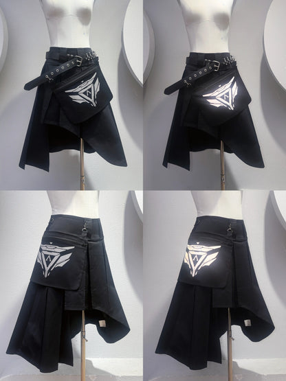 Reflektierender taktischer Faltenrock