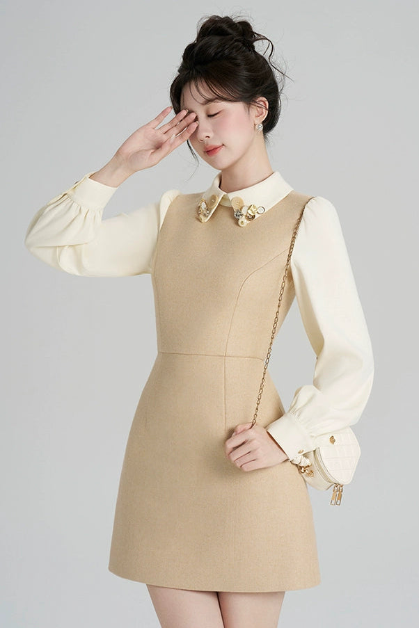 リッチガールパッチワークドレス