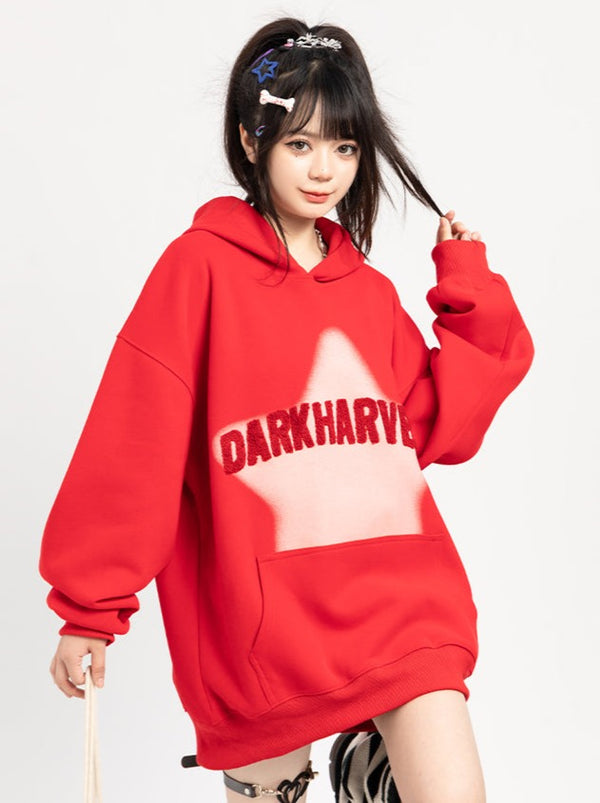 American High Street Hooded Loose Hoodie