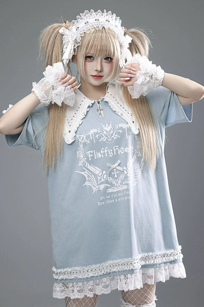 Witch Apprentice Subculture T-shirt Dress + Suspender Apron