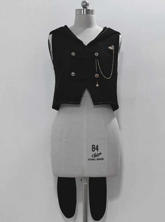 Dark Prince Hooded Cloak + Rabbit Hooded Vest + Pumpkin Pants + Elegant Frilled Shirt + Big Waist Ribbon [Reserved Item