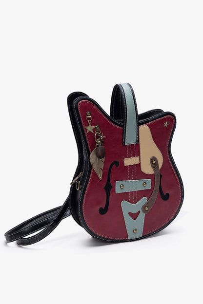 HIATUS original vintage metal pendant guitar shoulder crossbody bag contrast creative vintage musical instrument shoulder bag