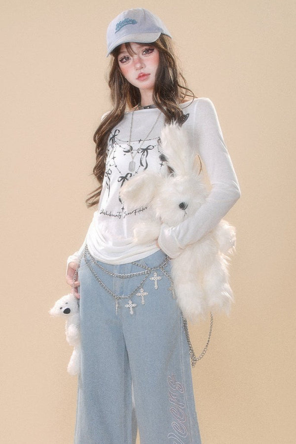 Moonlight White Slim Base T -shirt