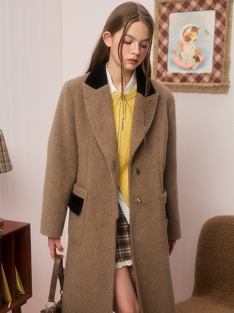 College Cool Long Wool Coat