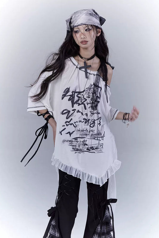 アシメモードデザイントップス