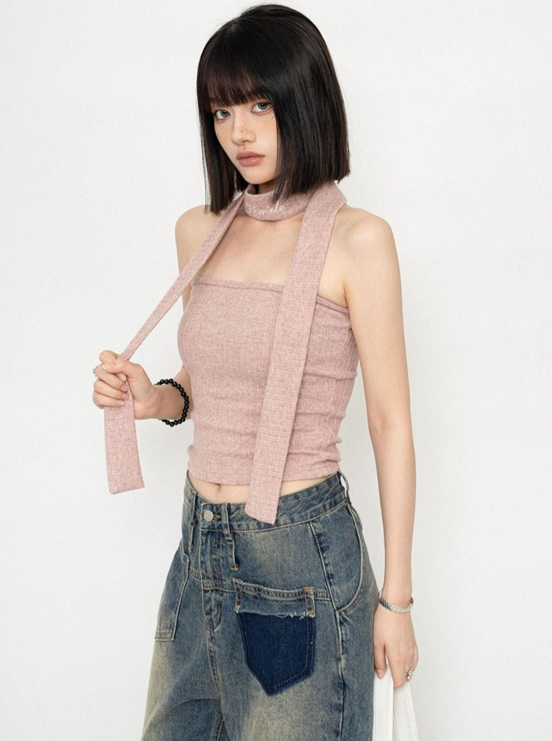 URBAN OUTFITTERS (M) チューブトップ パフスリーブ 半袖 - トップス