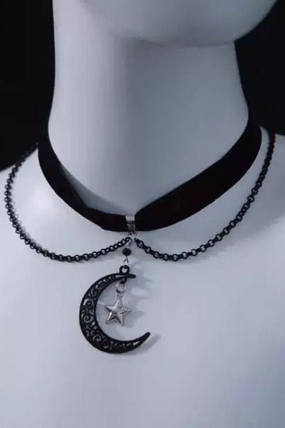 ムーンアンドスターベルベットチョーカー