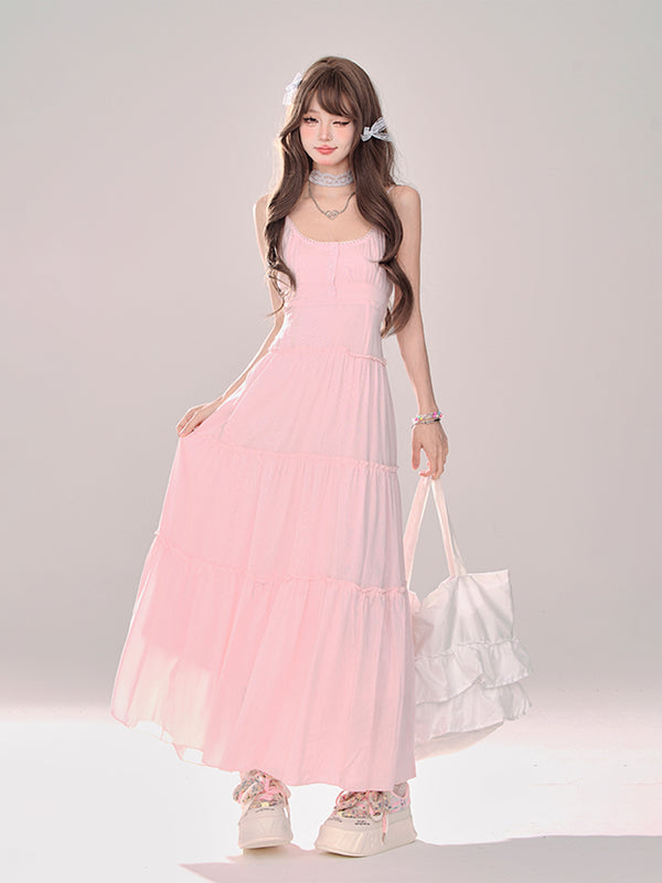 Moonlight Sheer Summer Knit Cardigan + Suspender Dress