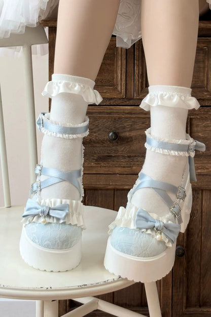 ドリームリボンレースマリージェーンシューズ